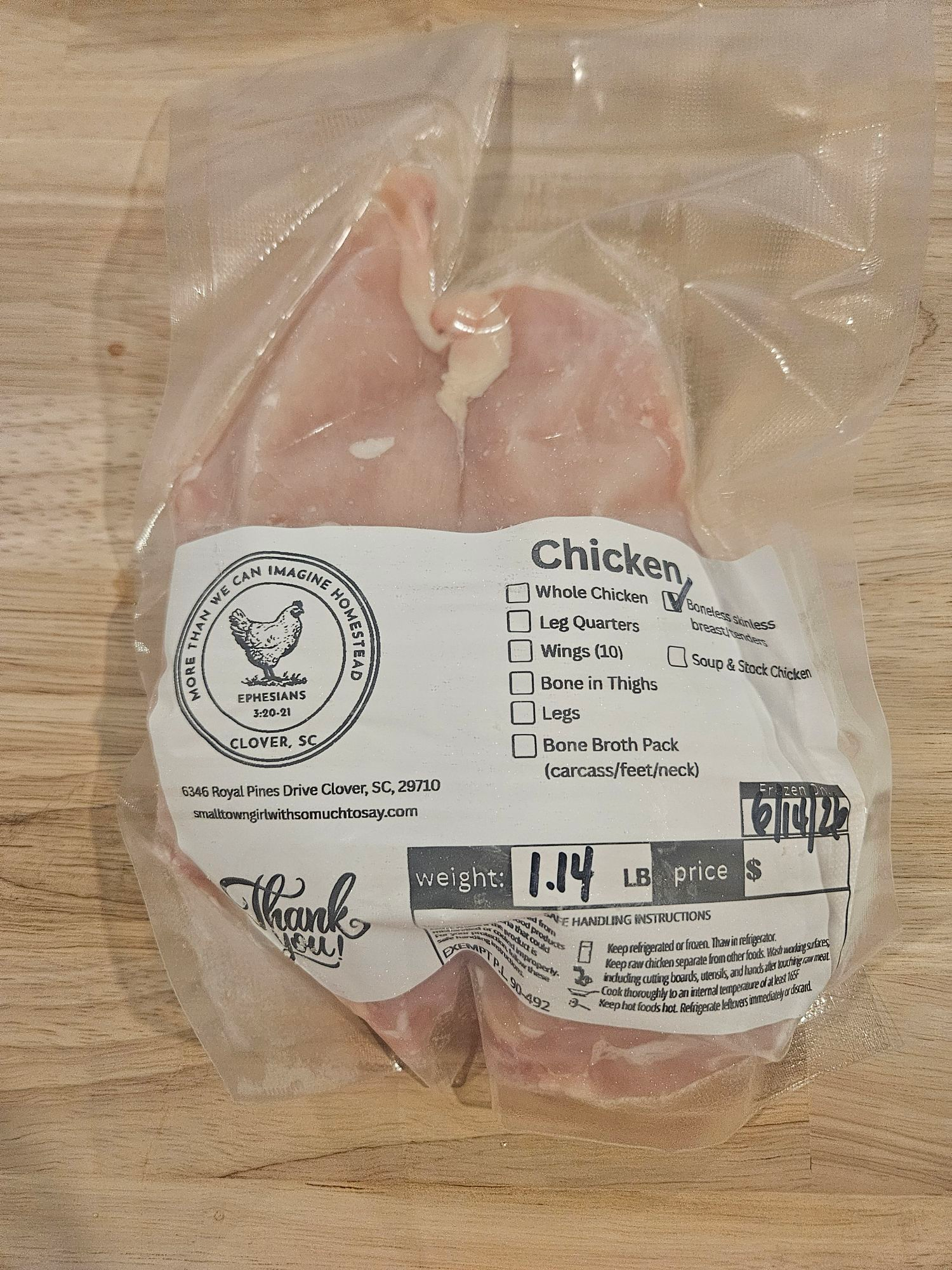 Boneless, Skinless Chicken Breast (2) with Tenders (2)